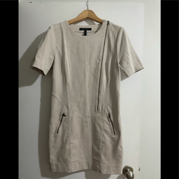 BCBG Maxazria light grey suede dress - Picture 1 of 6